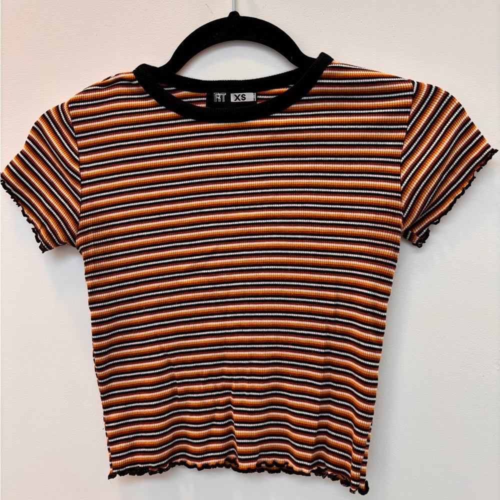 Cute Striped Crop Top